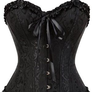 Gothic Sexy black corset for plus size